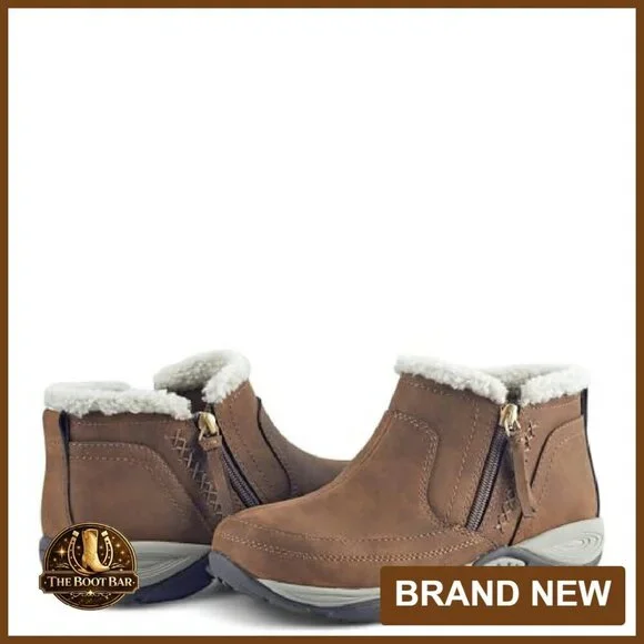 Water-Resistant Hiking Booties with Faux Wool Trim, Zipper Closure - Picture 7 of 8